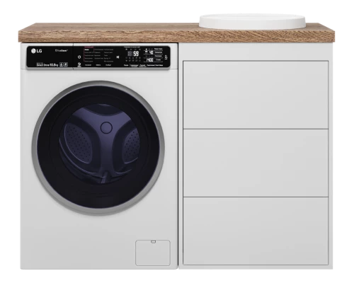 Тумба под раковину Brevita Grafit - 60 под стиральную машину (белая)