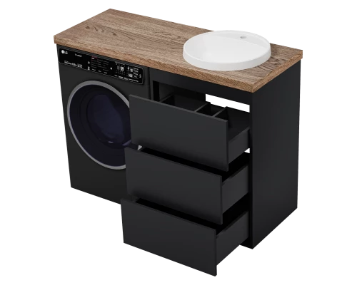Тумба под раковину Brevita Grafit - 60 под стиральную машину (графит)
