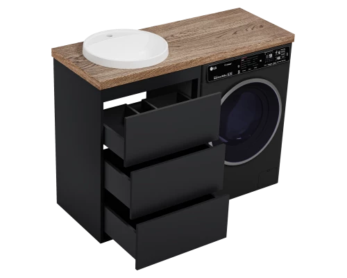 Тумба под раковину Brevita Grafit - 60 под стиральную машину (графит)
