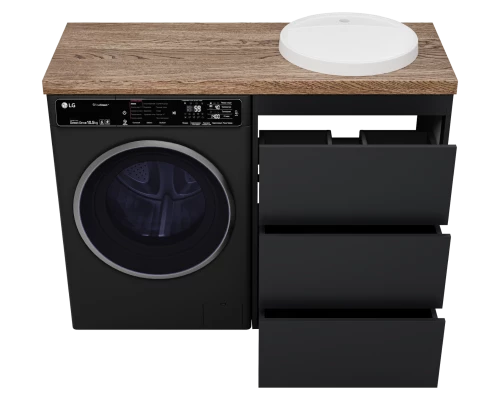 Тумба под раковину Brevita Grafit - 60 под стиральную машину (графит)