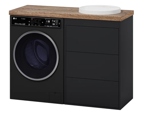 Тумба под раковину Brevita Grafit - 60 под стиральную машину (графит)