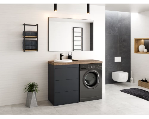 Тумба под раковину Brevita Grafit - 40 под стиральную машину (графит)