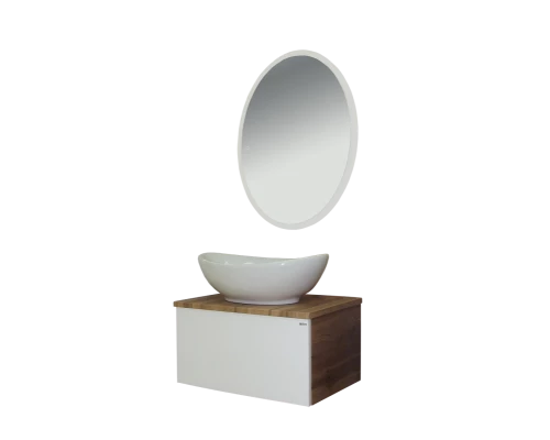 Тумба под раковину Misty Ива - 60 Тумба подвесная комбинированная 1 ящ. П-Ива-01060-951Я