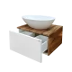Тумба под раковину Misty Ива - 60 Тумба подвесная комбинированная 1 ящ. П-Ива-01060-951Я
