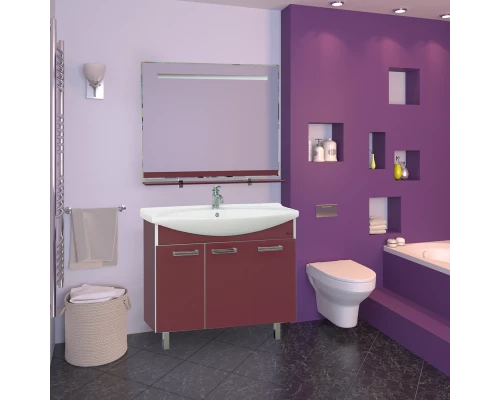 Тумба под раковину Misty Джулия 105 тумба прямая бордовая Л-Джу01105-1010Пр