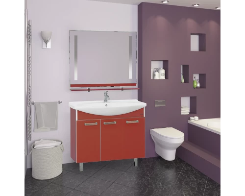 Тумба под раковину Misty Джулия -120 Тумба прямая красная Л-Джу01120-0410Пр