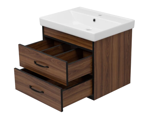 Тумба под раковину Misty Кедр - 60 подвесная