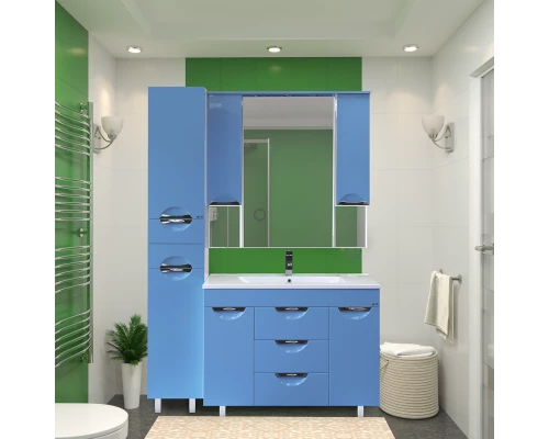 Тумба под раковину Misty Кристи 105 Тумба голубая П-Кри01105-061