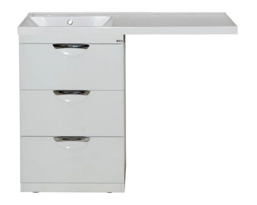 Тумба под раковину Misty Куба - 50 с 3 ящ. под стиральную машину П-Куб01050-0113Я