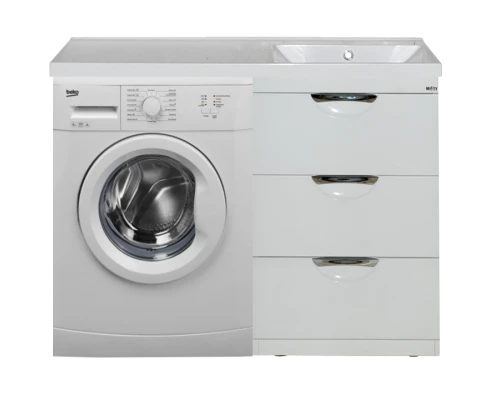 Тумба под раковину Misty Куба - 50 с 3 ящ. под стиральную машину П-Куб01050-0113Я