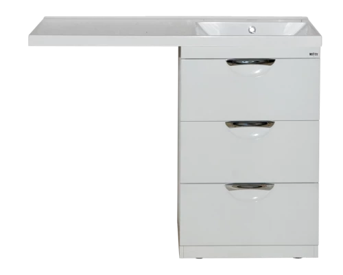 Тумба под раковину Misty Куба - 50 с 3 ящ. под стиральную машину П-Куб01050-0113Я