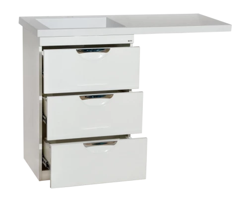 Тумба под раковину Misty Куба - 60 с 3 ящ. под стиральную машину П-Куб01060-0113Я
