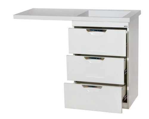 Тумба под раковину Misty Куба - 60 с 3 ящ. под стиральную машину П-Куб01060-0113Я