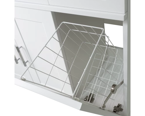 Тумба под раковину Misty Купер - 90 с Б/К белая левая П-Куп01090-012БкЛ