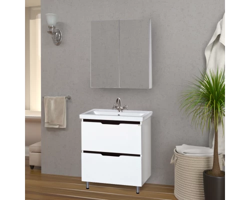 Тумба под раковину Misty Лайм 70 с 2-мя ящиками Э-Лай01070-2Я