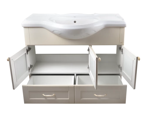 Тумба под раковину Misty Латте - 105 с 2 ящ. бежевая П-Лат01105-0322Я