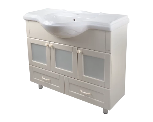 Тумба под раковину Misty Латте - 105 с 2 ящ. бежевая П-Лат01105-0322Я