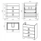 Тумба под раковину Misty Лейла - 70 с 3 ящ. белая Пр-Лей01070-013Я