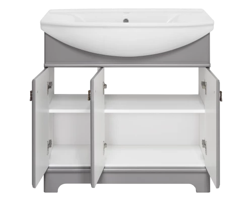 Тумба под раковину Misty Лувр - 85 (серая) П-Лвр01085-502