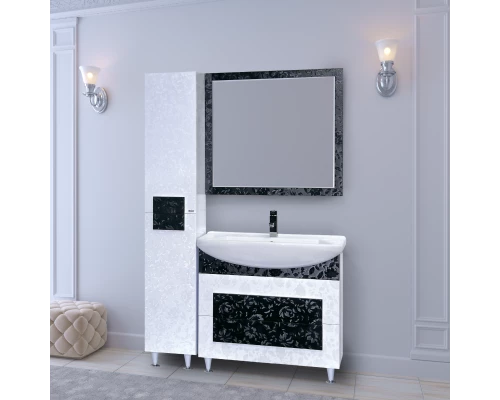 Тумба под раковину Misty Марика 65 черная/белая П-Мар01065-242Пр