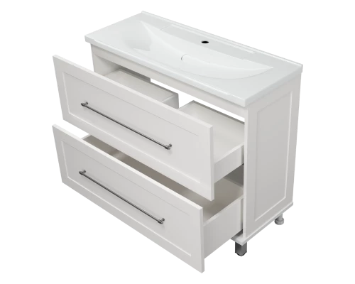 Тумба под раковину Misty Марта - 100 с 2 ящ. (белый) П-Мрт07100-011Пр