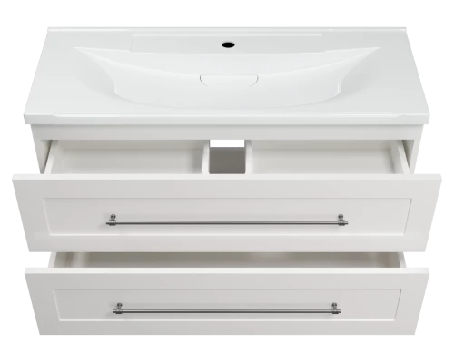 Тумба под раковину Misty Марта - 100 с 2 ящ. подвесная (белый) П-Мрт09100-011Пр