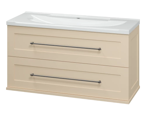 Тумба под раковину Misty Марта - 100 с 2 ящ. подвесная (бежевый) П-Мрт09100-031П2Я