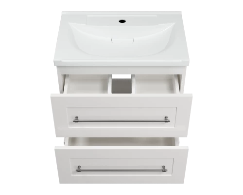 Тумба под раковину Misty Марта - 60 с 2 ящ. подвесная (белый) П-Мрт09060-011Пр