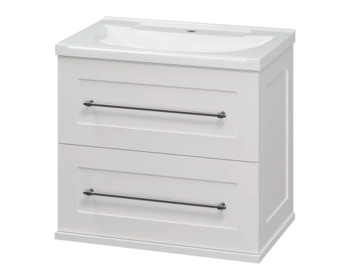 Тумба под раковину Misty Марта - 60 с 2 ящ. подвесная (белый) П-Мрт09060-011Пр