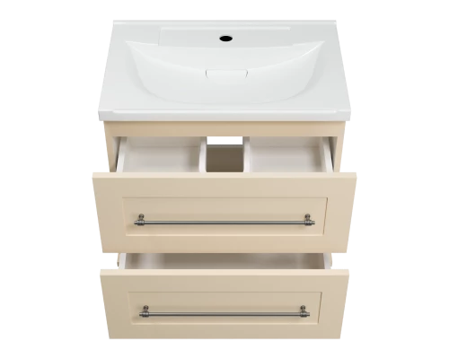 Тумба под раковину Misty Марта - 60 с 2 ящ. подвесная (бежевый) П-Мрт09060-031П2Я