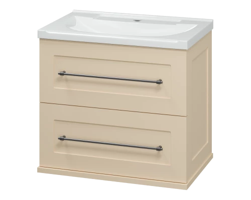 Тумба под раковину Misty Марта - 60 с 2 ящ. подвесная (бежевый) П-Мрт09060-031П2Я