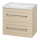 Тумба под раковину Misty Марта - 60 с 2 ящ. подвесная (бежевый) П-Мрт09060-031П2Я