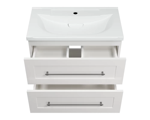 Тумба под раковину Misty Марта - 70 с 2 ящ. подвесная (белый) П-Мрт09070-011Пр
