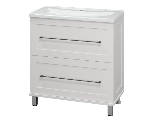 Тумба под раковину Misty Марта - 80 с 2 ящ. (белый) П-Мрт07080-011Пр