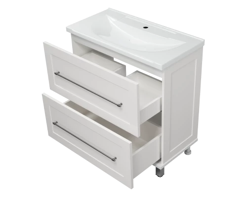 Тумба под раковину Misty Марта - 80 с 2 ящ. (белый) П-Мрт07080-011Пр