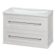 Тумба под раковину Misty Марта - 80 с 2 ящ. подвесная (белый) П-Мрт09080-011Пр