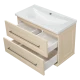 Тумба под раковину Misty Марта - 80 с 2 ящ. подвесная (бежевый) П-Мрт09080-031П2Я