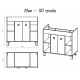 Тумба под раковину Misty Мия - 90 прямая (ПВХ) П-Ми01090-012