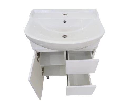 Тумба под раковину Misty Амур - 60 напольная с 2 ящиками Э-Аму01060-0111Я