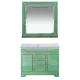 Тумба под раковину Misty Praga -105 Тумба с 3 ящ.салатовая /патина Л-Пра01105-0733Я