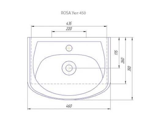 Тумба под раковину Misty Уют - 45 Тумба прямая Э-Уют01045-01Пр