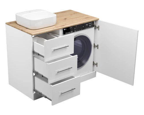 Тумба под раковину Misty Респект - 110 под стиральную машину левая