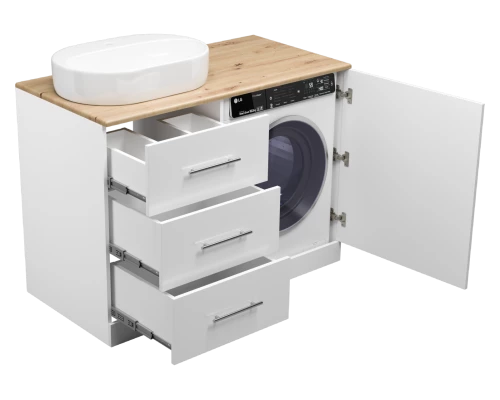 Тумба под раковину Misty Респект - 120 под стиральную машину левая