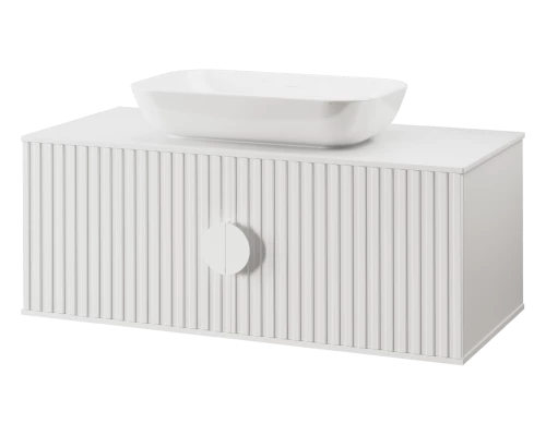 Тумба с раковиной  Brevita Richard - 105 подвесная (белая)