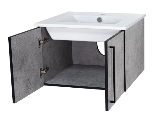 Тумба под раковину Brevita Rock - 75 подвесная (светло-серая)