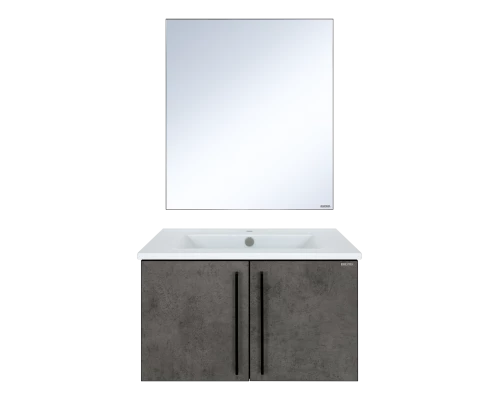 Тумба под раковину Brevita Rock - 75 подвесная (темно-серая)