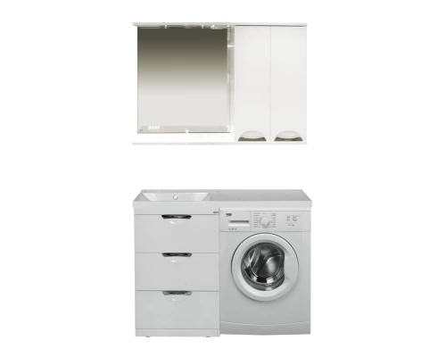 Тумба под раковину Misty Куба - 50 с 3 ящ. под стиральную машину П-Куб01050-0113Я