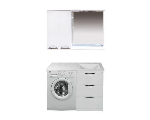 Тумба под раковину Misty Куба - 60 с 3 ящ. под стиральную машину П-Куб01060-0113Я