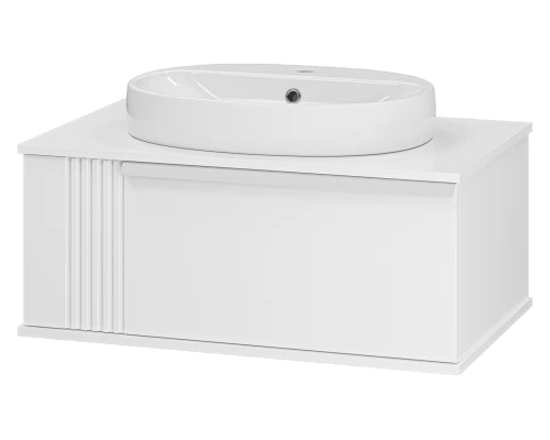 Тумба под раковину Brevita Savoy - 80 подвесная (белая)