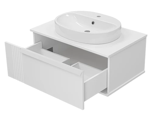 Тумба под раковину Brevita Savoy - 80 подвесная (белая)